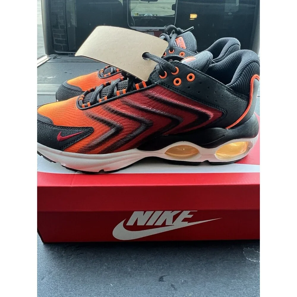 New Nike Air Max TW SE Total Orange Black Size 9 Mens Sneakers Retro Shoes